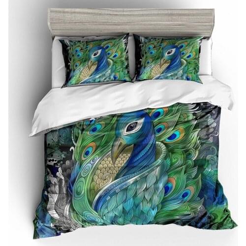 3D Bedding Set Animals Duvet Cover Feather Polyester Bed Linen Comfortable Bedding Sets Bedclothes Soft Bed Set Pillowcase