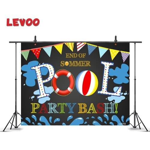 LEVOO Photo Backdrop End Of Summer Pool Party Bash Decor Background Photography Photophone Photocall Photo Shoot Props Fabric