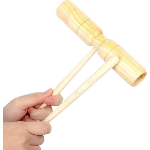 Little Wooden Crow Sounder Two Tone Exquisite Kid Children Musical Toy Percussion Instrument for Children toddler Kids