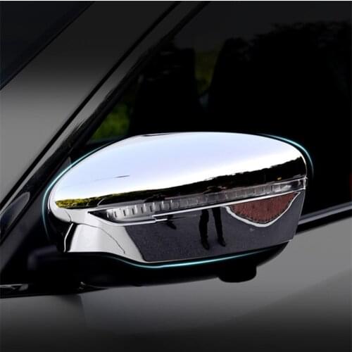 For Nissan Qashqai J11 2014 2015 2016 2017 2018 ABS Chrome Side Wing Door Rearview Mirror Cover Trim Car Styling Accessories