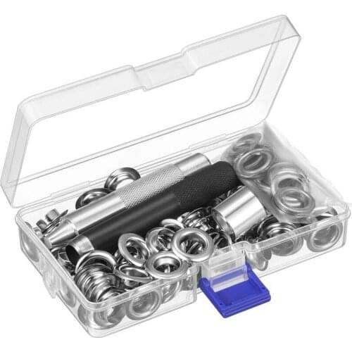 New Grommet Tool Kit, Grommet Setting Tool 100 Sets Grommets Eyelets (1/2 Inch Diameter) Eyelets and Eyelet Punch Die Tool