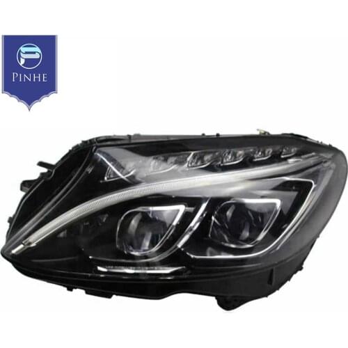 Used original headlight for 2014-2018 C class W205 car front headlight assembly double lens headlamp