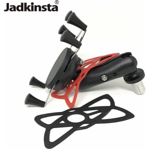 Jadkinsta Fork Stem Base with 1 inch Ball Plus Double Socket Arm Universal Bracket Holder for Cellphone