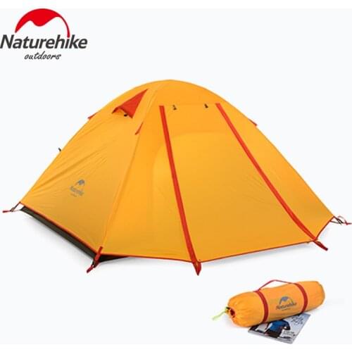 NatureHike 3 Person Family Camping Tent Double Layer Waterproof 3 Season Outdoor Hiking Backpacking Tent Shelter NH15Z003-P