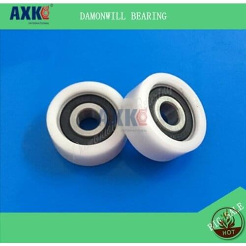 Rubber wheel 10*36*16 polyurethane wheel 6200 POM 4PCS plastic coated positioning nylon wheel bearing pulley roller