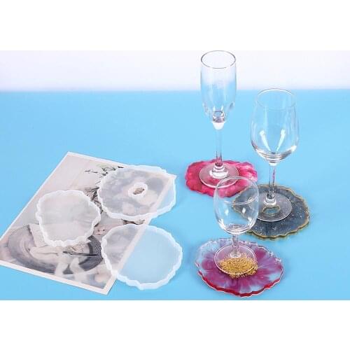 Wave Coaster Table Craft Silicone Epoxy Mold Geometric Base Tray Mould DIY Jewelry Decoration Making