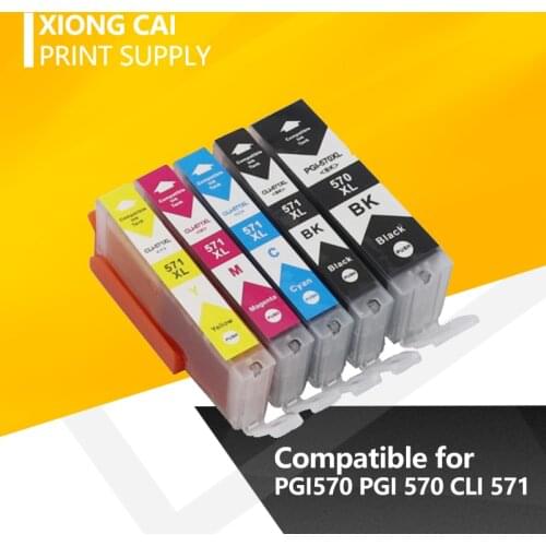 PGI570 PGI 570 CLI 571 Compatible Ink Cartridges For Canon PIXMA MG5750 MG5751 MG5753 MG6850 MG6851 MG6852 MG7750 PGI-570