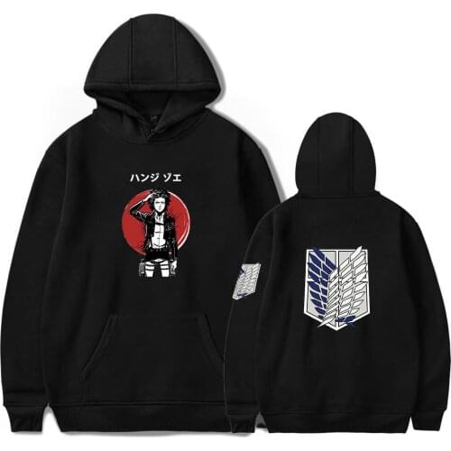 2021 New Attack on Titan Hange Zoë Hoodie Sweatshirts Men Women Print Pullover Unisex Harajuku Tracksui