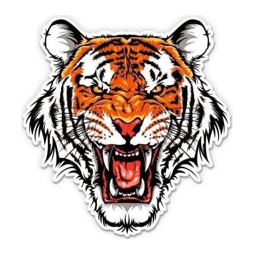 Tiger - 3" Vinyl Sticker - For Car Laptop I-Pad Phone Helmet Hard Hat - Waterproof Decal