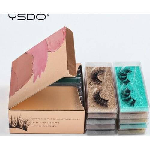 YSDO Wholesale Maquiagem Eyelashes Natural Mink Maquillaje Lashes 5/10/20/50/100 PCS 3D False Eyelashes Bulk Makeup Faux Cils
