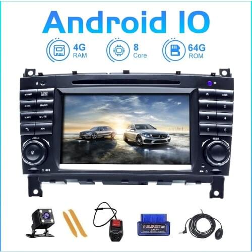 ZLTOOPAI Auto Radio Android 10 For Mercedes Benz W203 W209 W219 A A160 C Class C180 C200 CLK200 Car Multimedia Player GPS SWC