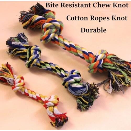 1PCS Pet Bite Resistant Chew Knot Toys Pet Cotton Ropes Knot Toy Dogs Cats Cleaning Teeth Chew Toy Pets Molar Toy Durable
