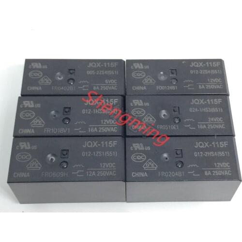 10pcs HF115F- JQX-115F- 005 012 024-2ZS4 1HS3 2HS4 1HS1 1ZS1 Relay