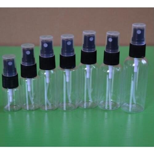100pcs 10ml 20ml 25ml Mini Plastic Transparent Small Empty Spray Bottle for Make Up and Skin Care Refillable for Travel Use NEW
