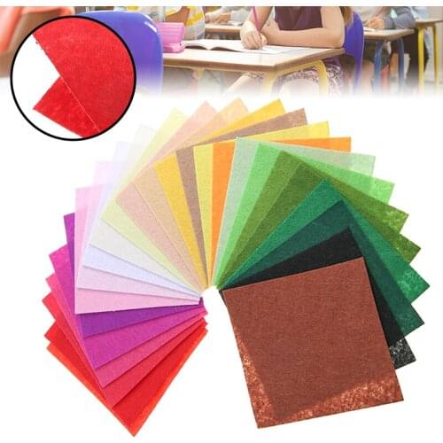 40pcs 10cm Non-woven Felt Fabric Polyester Cloth For Sewing Doll DIY Handmade Craft Colorful Felt Nonwoven Fabric