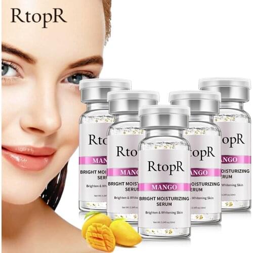 5PCS Face Whitening Anti Winkles Moisturizing Mango Serum Skin Care Anti-aging Liquid Ance Treatment Removing Dark Spots Serum