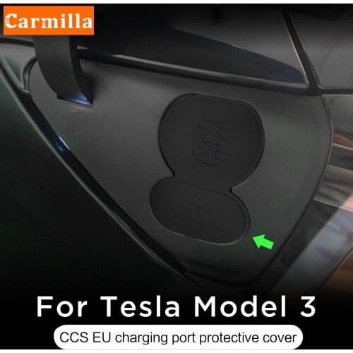 Accessories for Teslat Model 3 Model3 Model Y ModelY 2017-2021 European Version Silicone Charging Port Dust Plug Protecte Cover