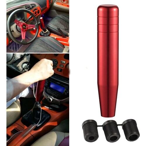 Aluminum Manual Car JDM Racing Shifter Lever Long Gear Stick Shift Knobs 17.3CM Black RED BLUE GOLD Color