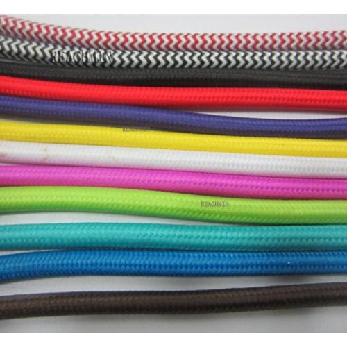 Free shipping (10m/Lot) twisted electrical wire Vintage Fabric Copper Conductor Eletrical Wire(2*0.75mm) Edison Bulb Lamps cable