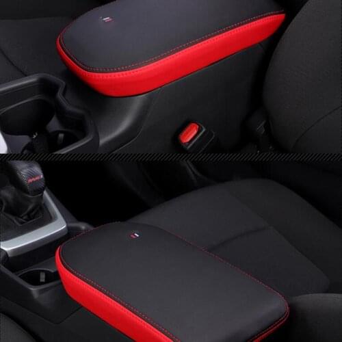 PU Leather Car Armrest Pad Cover Auto Center Console Box Protective Cover For Toyota RAV4 2019 2020 Decoration Accessories