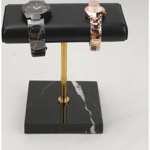Stable Marble & PU Leather Watch Holder Display Stand for Jewelry Bracelet Bangle Watch Strap Case Jewelry Organizer Showcase