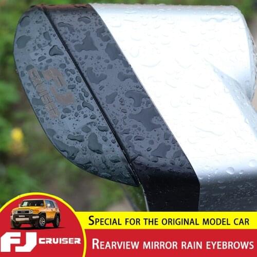 For Toyota FJ Cruiser Rearview Mirror Rain Eyebrows Car Rear View Sticker FJ Rearview Mirror Decoration Exterior Accessories