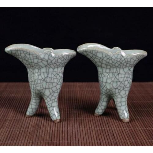 China seiko ceramic archaize wine cup crafts statue A pair