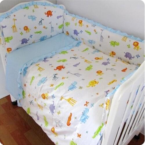 9PCS full set baby cot bedding sets lit enfant kit de berço for baby bed,4bumper/sheet/pillow/duvet
