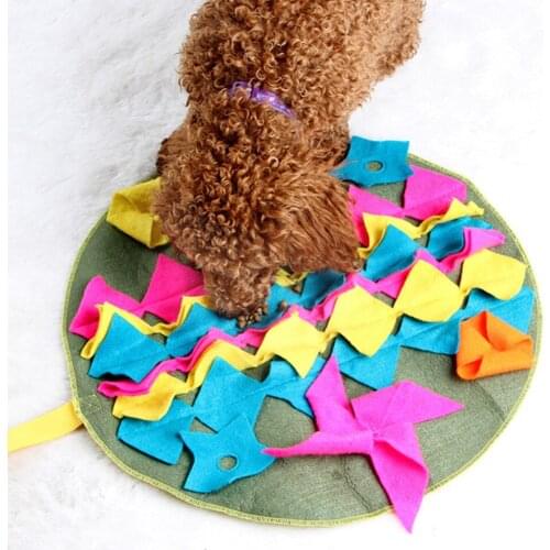 Pet Dog Find Food Puzzle Sniffing Mat Pad Activity Training Blanket Sniffing Mat Play Toys Dog Mat Relieve Detachable Stress