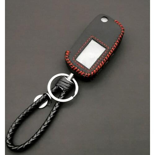 A9 Praise Styles Leather Key Case Cover for Starline A9 A6 A8 A4 Folding Car Flip Remote Control Protect Shell