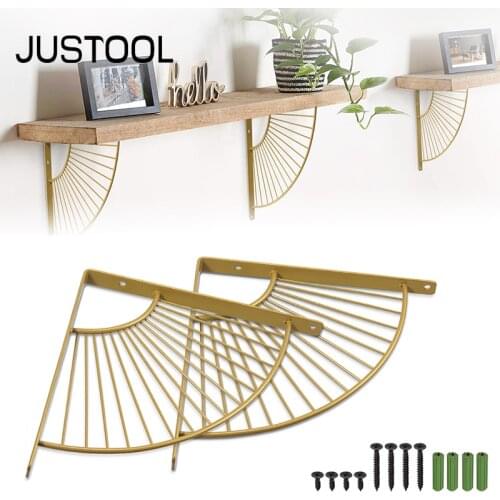 JUSTOOL 2Pcs/Lot Heavy Duty Metal Bracket Shelves Tripod 25kg Load Shelf Bracket Corner Brace Support Wall Hanging With Screws