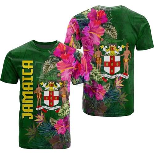 Tessffel Jamaica Lion Emblem Summer New Fashion 3D Print Tops Tee Tshirt Men Women Short Sleeve T shirt Streetwear Style-12