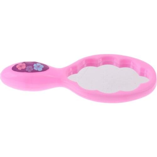 2pcs Doll Fashion Hair Care Tools Comb Mirror for Doll Role Play Toys
