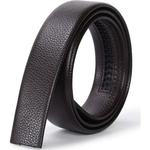 3.5CM No Buckle Belt Body Strap Without Buckle Belts Mens Good Quality Male Belts Automatic Buckle Belt For Men 105-125CM