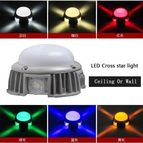 3/4/7/9w Led Cross Star Light Wall Lamp Point Light Source Round Bar Colour Outside Wall Light Waterproof Ip65 Lighting Outdoor