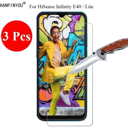 3 Pcs/Lot New 9H 2.5D Tempered Glass Screen Protector For HiSense Infinity E40 / Lite Protective Film + Clean Tools