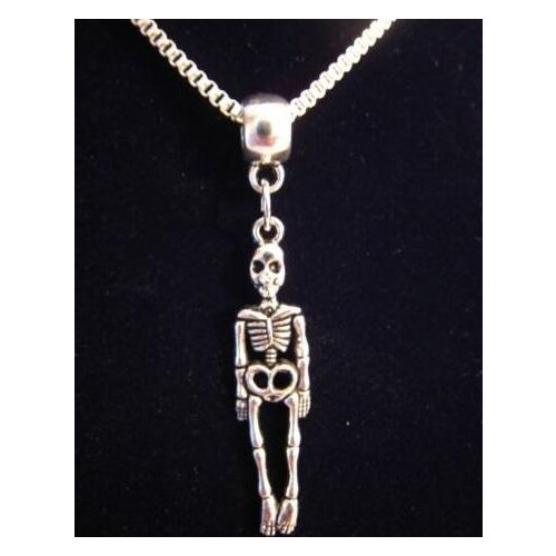 Gothic Skull Skeleton Necklace Pendant Vintage Silver Charm Box Chain Statement Collar Jewelry Women Punk Accessories B112