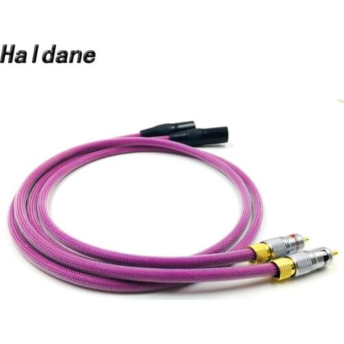 Haldane Pair HIFI-Nahamichi 2RCA Male to 2XLR Male Cable XLR Balanced Reference Interconnect Audio Cable with XLO HTP1 Cable