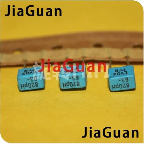 20PCS NEW EVOX PFR5 820PF 63V P5MM MKP 821/63V film EVOX-RIFA PFR 821 820pf/63v 0.82nf 63VDC 820P Taping