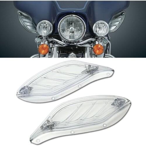 Clear Side Wing Fairing Deflector Adjustable For Harley Electra Tri Glide Street Glide 96-13 Motorcycle