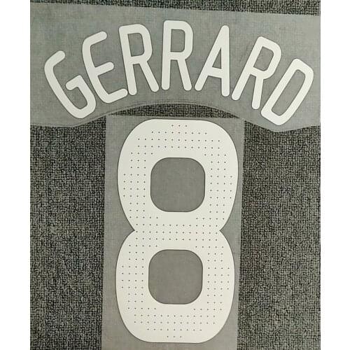 Pu material 2008 #8 Gerrard Nameset Printing Iron On Heat Transfer Patches
