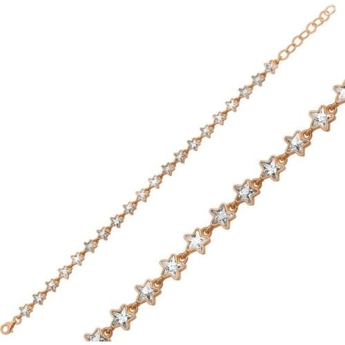Silverlina Silver Rose White Star Women 'S Bracelet