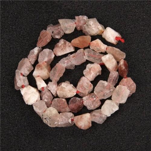 Rough Natural Stone Freeform Beads Irregular Rose Quartz 7-11MM Nuggest Crystal Beads for Jewelry Making Handmade Accessries