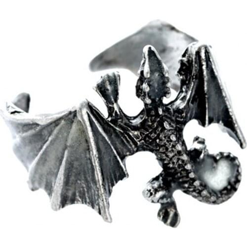 Luminous Ring Adjustable Rust-proof Copper Dragon Shaped Fashion Jewelry Ring for Boy
