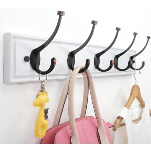 New 2/3/4/5 Hooks Bamboo Hanging Hook Multi-function Hanger Clothes Racks Coat Hook Livingroom Super Bearing Storage Hooks