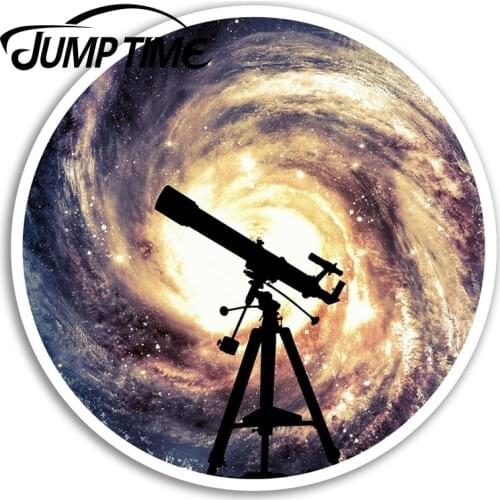 Jump Time for Telescope Vinyl Stickers Space Galaxy Sticker Laptop Luggage Decal Rear Windshield Waterproof Car Accessories