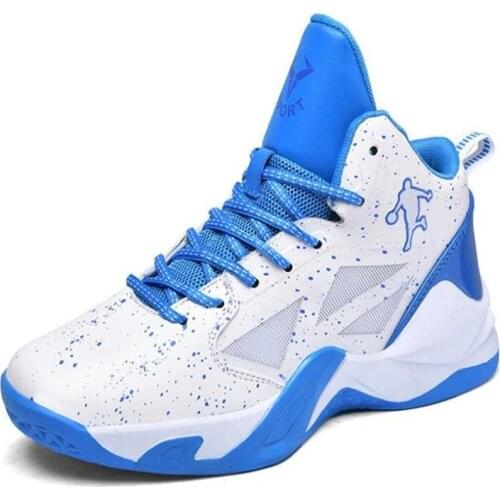 High Top Mens Basketball Shoes Retro Basketball Boots Breathable Nonslip Lace Up White Trainers Teenager Basketball Sneakers