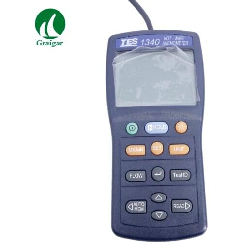 High Precision Digital Anemometer Air Flow Tester Air Wind Flow Meter TES-1340