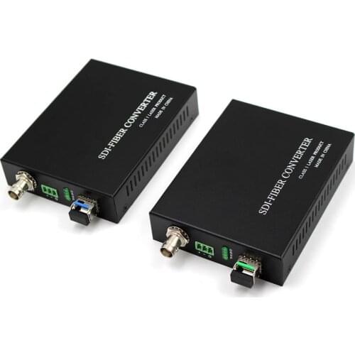 Wiistar HD SDI Fiber Optic Extenders, HD Video/Audio/Ethernet/RS485 Data Over Fiber Optic Media Converters Transmitter Receiver