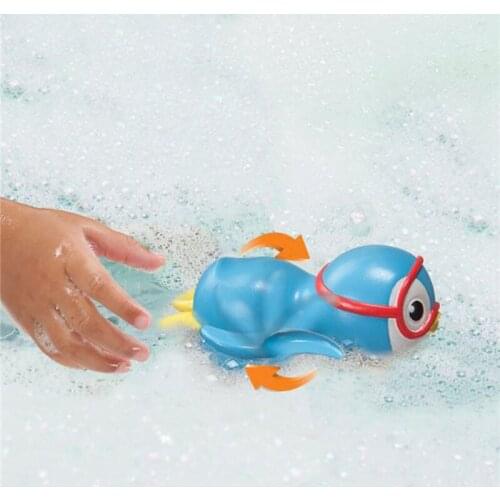 Baby Clockwork Wind Up Swimming Penguin Bath Toy Gift for boys and girls